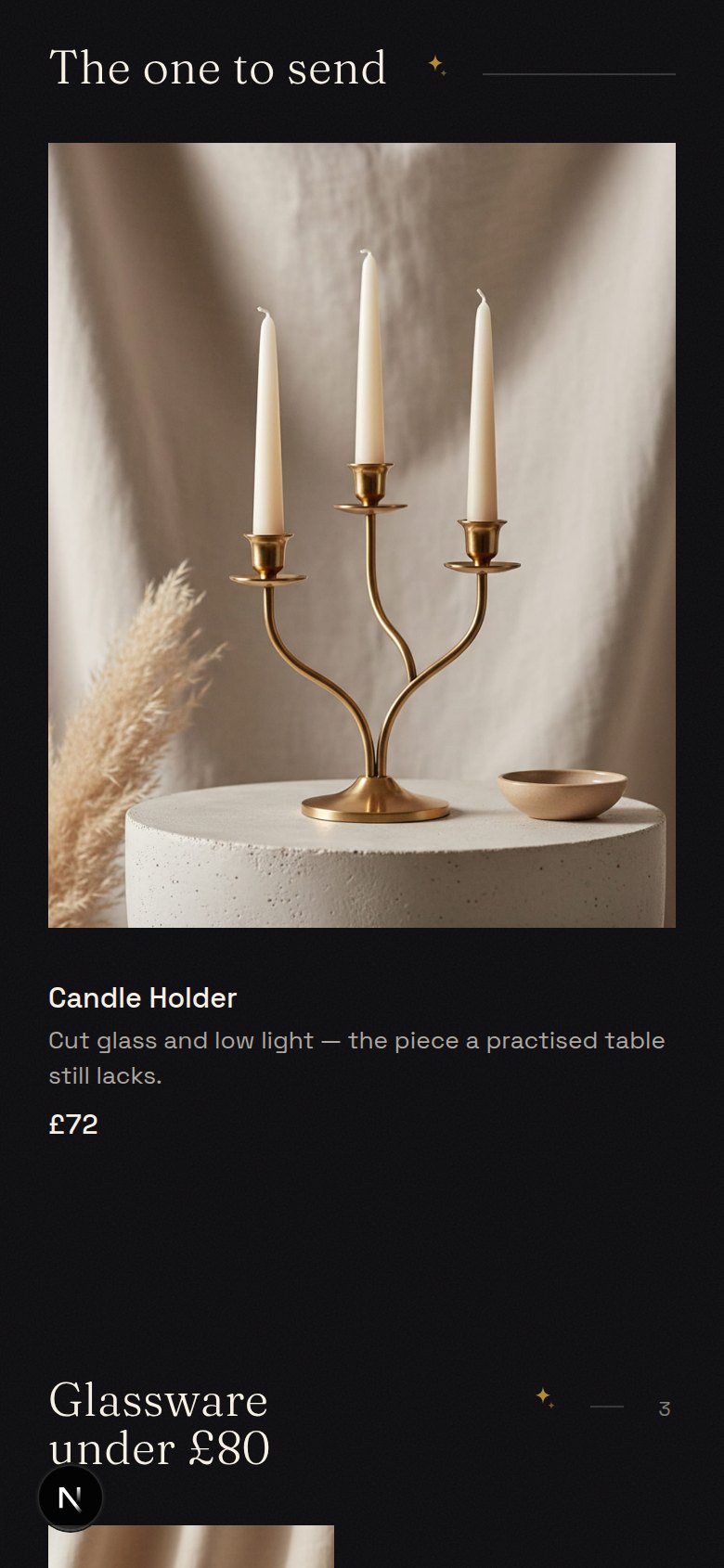 The host gift, generated by popuup